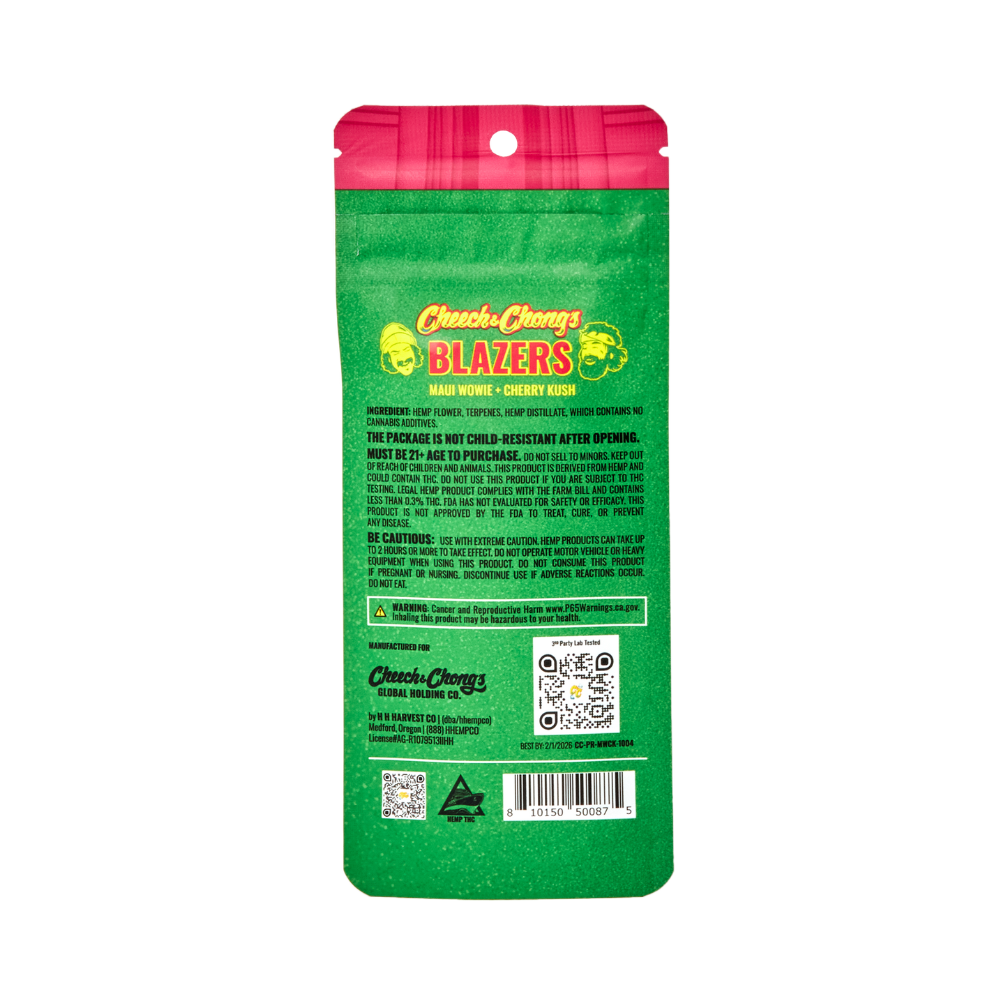 Maui Wowie+Cherry Kush Premium THCa Prerolls (2-pack, 2 g)