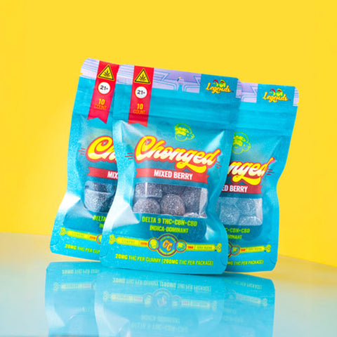 Indica Delta-9 THC Gummies - Mixed Berry  (200 mg THC + 50 mg CBC + 50 mg CBG)