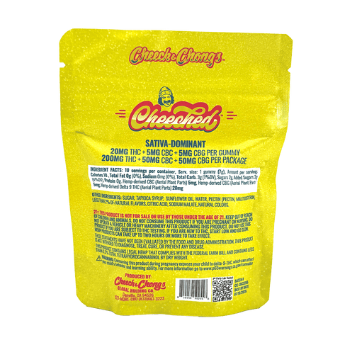 Sativa Delta-9 THC Gummies - Mango (200 mg THC + 50 mg CBC + 50 mg CBG)