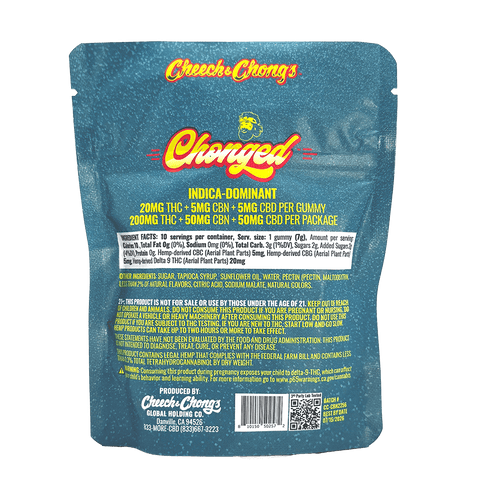 Indica Delta-9 THC Gummies - Watermelon  (200 mg THC + 50 mg CBC + 50 mg CBG)