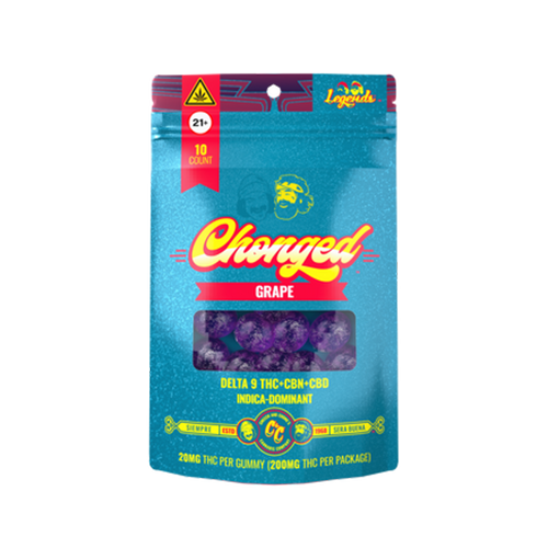 Indica Delta-9 THC Gummies - Grape  (200 mg THC + 50 mg CBC + 50 mg CBG)