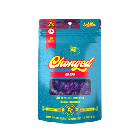 Indica Delta-9 THC Gummies - Grape  (200 mg THC + 50 mg CBC + 50 mg CBG)
